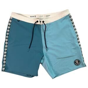 Roark Chiller Boardshorts Swim Trunks Colorblock Skull 6" Inseam Men's Size 32